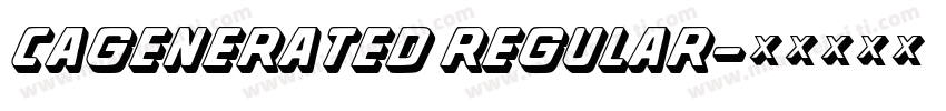 CAGenerated Regular字体转换